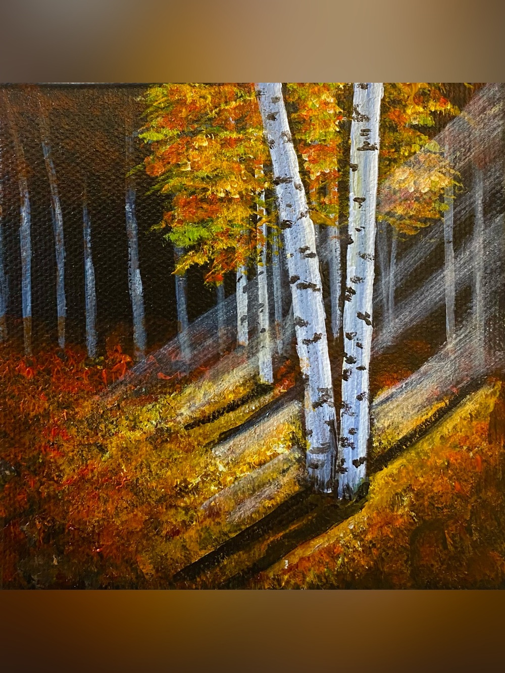 Hand Crafted Art Print -“Birch Trees” - Picture 2 of 3
